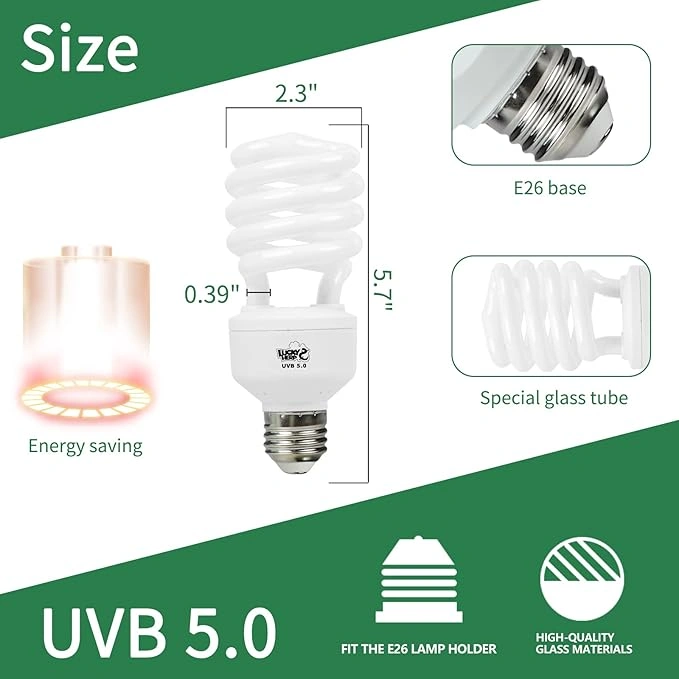  لامپ یووی 5 لاکی هرپ 26 وات (UVB 5-26W-Lucky Herp)